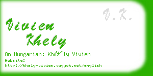 vivien khely business card